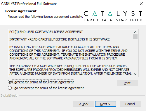 Image of the license agreement 