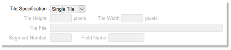 Parameters unavailable when Tile Specification has Single Tile selected
