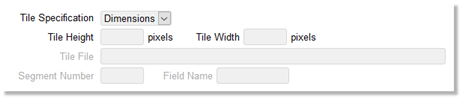 Parameters unavailable when Tile Specification has Dimensions selected