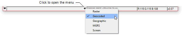 Selecting the cursor-position unit