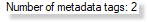 Number of metadata tags display