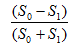 (S0 - S1) / (S0 + S1)
