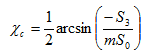 1/2* arcsin (-S3 / m*S0)