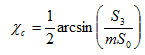 1/2* arcsin (-S3 / m*S0)