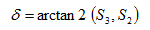 arctan2 (S3 / S2)