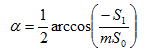 1/2 * arcos (S1 / (m*S0))