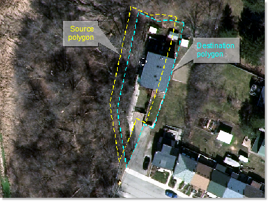 Source and destination polygons in Fill mode