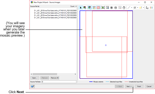 Source Images page after adding source images
