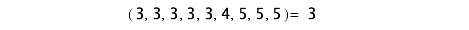 (3,3,3,3,3,4,5,5,5)= 3