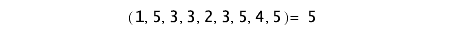 1,5,3,3,2,3,5,4,5)= 5