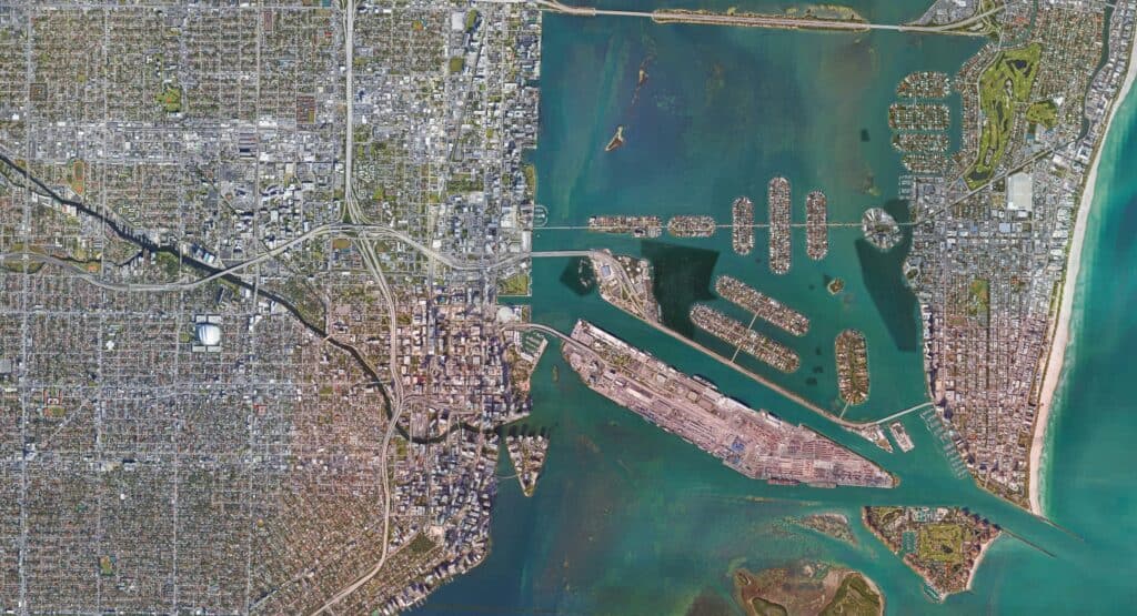 Image of Miami from satellite