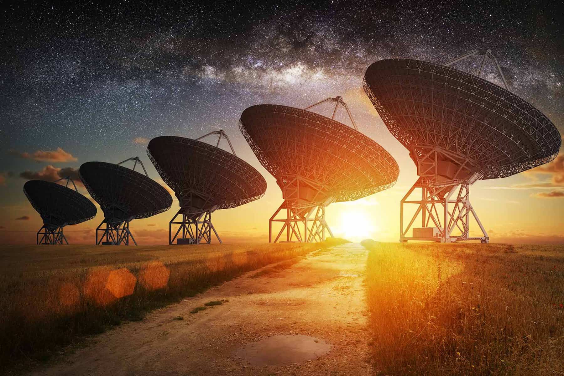 Image of ground satellite stations