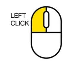 Icon showing left click