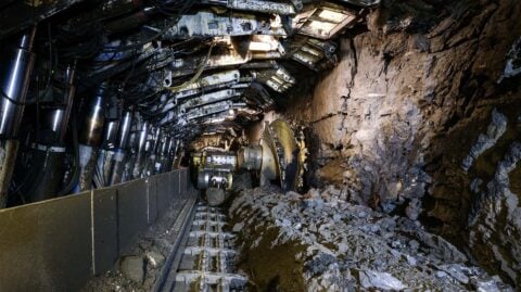 Image of a longwall mine shaft