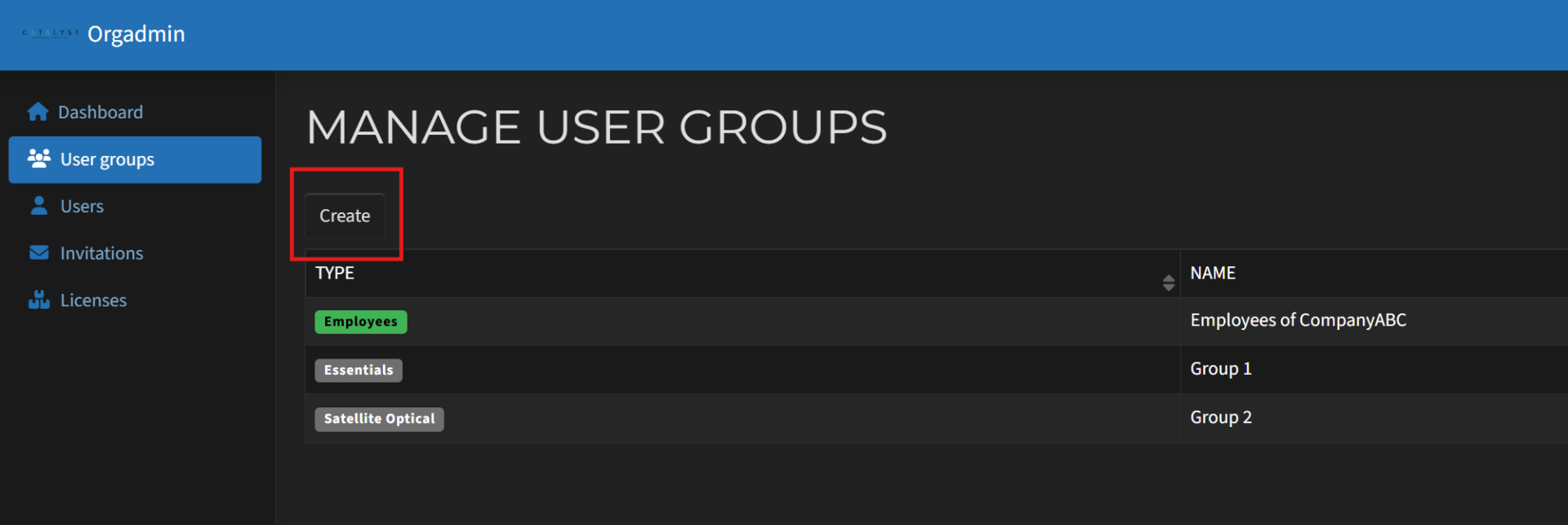 Navigating User Groups In OrgAdmin - CATALYST