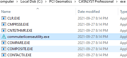 Image of commuterlicenseutility.exe program