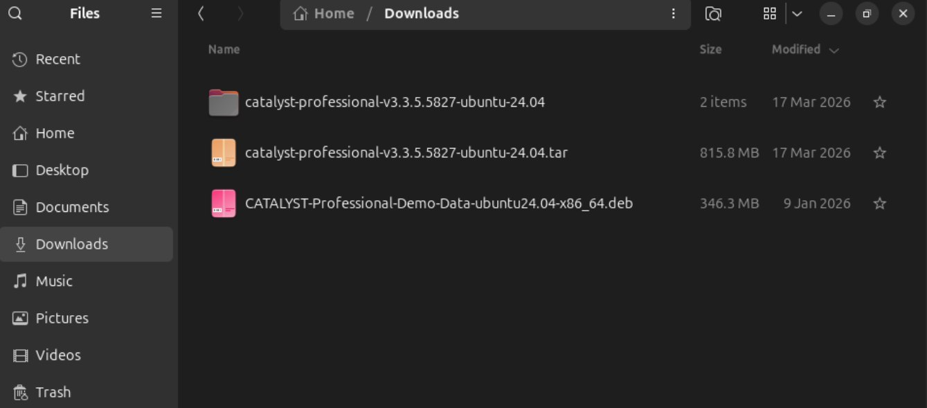 Installing CATALYST Professional on Linux - Version 3 and Newer - CATALYST